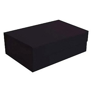 Caixa de Papel Rígido Retangular Preto - 24x15cm - 1 unidade - Rizzo