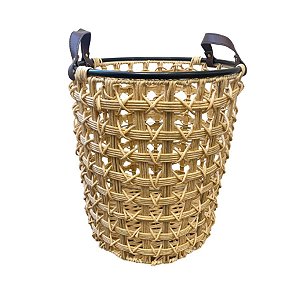 Cesta Decorativa Trançada com Alça Curta M - 35x35x40cm - 1 unidade - Rizzo