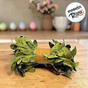 Fio Decorativo - Folhas Verde Musgo - 10m - 1 unidade - Rizzo