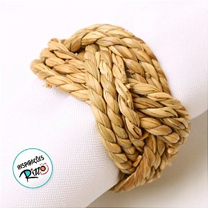 Porta Guardanapo Trançado - Palha - 5x5cm - 1 unidade - Rizzo - Rizzo