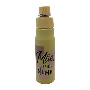 Garrafa Amarela de Alumínio - Mãe Amor Eterno - 600ml - 1 unidade - Rizzo