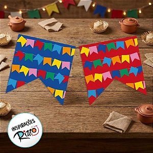 Bandeira Grande Decorativa - Festa Junina Arraiá - 1 unidade - Cromus - Rizzo