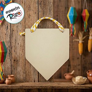 Bandeirola de Festa Junina em MDF - 26cm - 1 unidade - Rizzo
