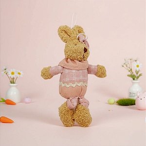 Coelha Rosa para Pendurar - 20cm - 1 unidade - Rizzo