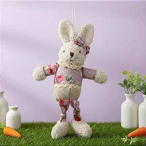 Coelha Florida para Pendurar - 20cm - 1 unidade - Rizzo