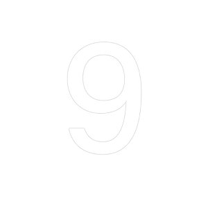 Transfer - Número 9 - Branco - 1 unidade - Rizzo