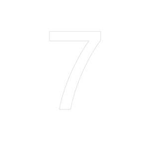 Transfer - Número 7 - Branco - 1 unidade - Rizzo