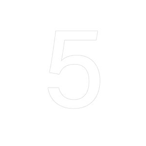 Transfer - Número 5 - Branco - 1 unidade - Rizzo