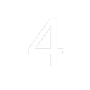 Transfer - Número 4 - Branco - 1 unidade - Rizzo