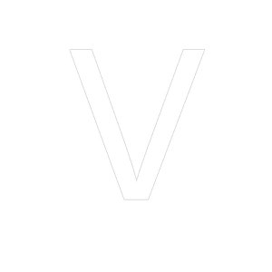 Transfer - Letra V - Branco - 1 unidade - Rizzo