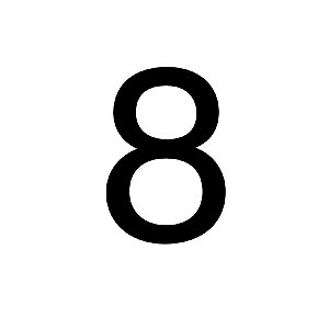 Transfer - Número 8 - Preto - 1 unidade - Rizzo