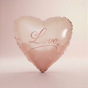 Balão de Festa Microfoil 18" 45cm - Love Creme Fosco - 1 unidade - Rizzo