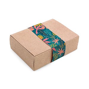 Caixa com Cinta para Docinhos - Tropical - 10 unidades - Cromus - Rizzo