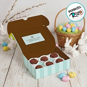 Caixa para Brigadeiros - Brigadeiro Verde Água - 10 unidades - Cromus - Rizzo