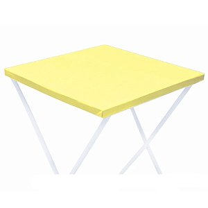 Toalha Plástica Cobre Manchas Perolizada - 78 x 78 cm - Amarelo Candy - 10 unidades - CampFestas - Rizzo