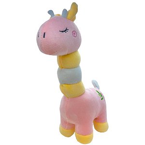 Girafa de Pelúcia - Rosa Bebê - 30cm - 1 unidade - Rizzo