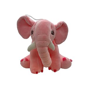 Elefante de Pelúcia - Rosa - 20cm - 1 unidade - Rizzo