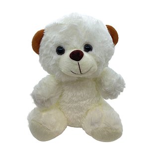 Urso de Pelúcia - Branco - 20 cm - 1 unidade - Rizzo