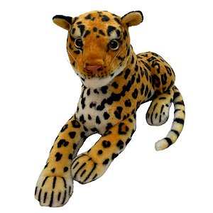Leopardo de Pelúcia Deitado - 25x47cm - 1 unidade - Rizzo