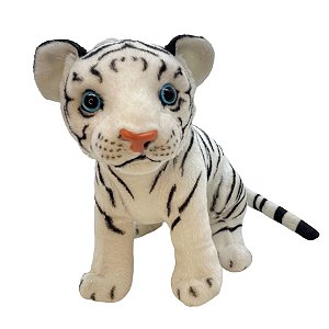 Tigre de Pelúcia - Branco - 25cm - 1 unidade - Rizzo
