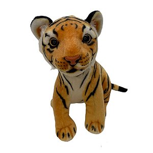 Tigre de Pelúcia - Amarelo - 25cm - 1 unidade - Rizzo