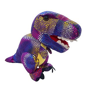 Dinossauro de Pelúcia Colorido - Roxo - 20cm - 1 unidade - Rizzo