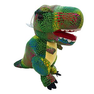 Dinossauro de Pelúcia Colorido - Verde - 20cm - 1 unidade - Rizzo