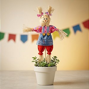 Espeto para Jardim - Espantalha de Festa Junina - Rosa - 1 unidade - Rizzo