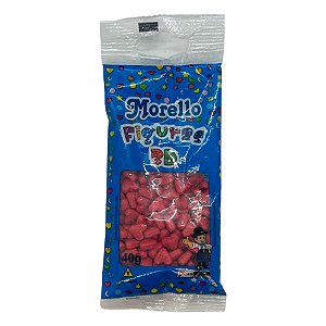 Confeito Figura Corações Vermelho - 1 unidade - Morello - Rizzo
