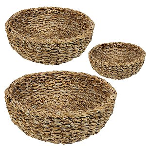 Kit Cesta Decorativa Guarani de Seagrass  - 3 unidades - Rizzo