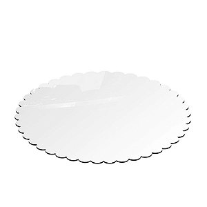 Base Para Bolo Cake Board Floral em MDF - Branco - 25cm - 1 unidade - Rizzo