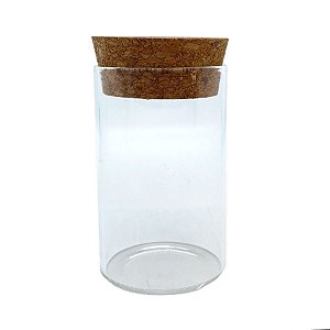 Pote de Vidro com Tampa Rolha - 5x8cm - 120ml - 1 unidade - Rizzo
