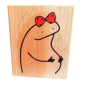Carimbo de Madeira - Flork Grávida - P - 1 unidade - Rizzo