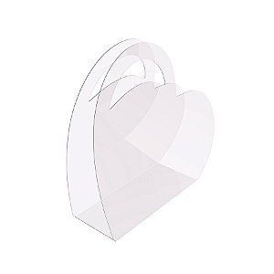 Sacola Transparente Bag Coração - 28x30x9cm - 1 unidade - Rizzo