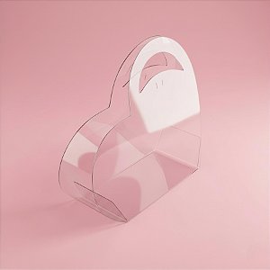 Sacola Transparente Bag Coração - 24x25x9cm - 1 unidade - Rizzo