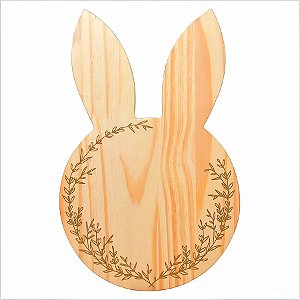 Tábua de Madeira - Coelho da Páscoa - 20x30cm - 1 unidade - Rizzo