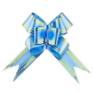 Laço Fácil Fio Ouro - Azul - 30x460mm - 10 unidades - Rizzo