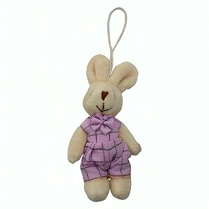 Mini Coelho Decorativo para Pendurar - Lilás - 10cm - 1 unidade - Cromus - Rizzo