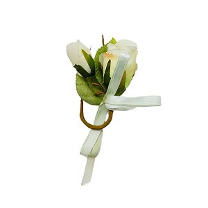 Flor Decorativa Artificial - Rosa Branca - 7,5cm - 1 unidade - Cromus - Rizzo