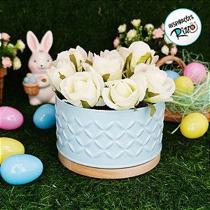 Flor Decorativa Artificial - Rosa Branca - 11cm - 1 unidade - Cromus - Rizzo