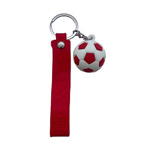 Chaveiro Bola de Futebol - Vermelho -3cm - 1 unidade - Rizzo