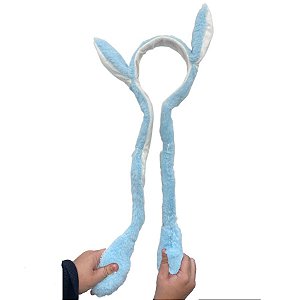 Tiara Orelha Coelho com Movimento - Azul - 55cm - 1 unidade - Rizzo