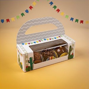 Caixa Maleta para 3 Doces Festa no Sertão - 4x12,5x4cm - Ref. C4952 - 10 unidades - Ideia Embalagens - Rizzo