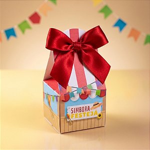 Caixa Cartão para 1 Doce Simbora Festejá - 4x5x5cm - Ref. C4962 - 10 unidades - Ideia Embalagens - Rizzo