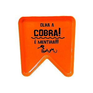 Bandeja Decorativa Olha a Cobra - Bandeira Laranja - 1 unidade - Rizzo