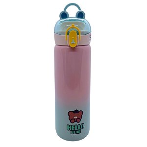 Garrafa Térmica Hello Bear - Rosa - 400ml - 1 unidade - Rizzo