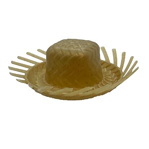 Forminha para Doces - Mini Chapéu de Festa Junina - Dourado - 7,5x3cm - 12 unidades - Rizzo
