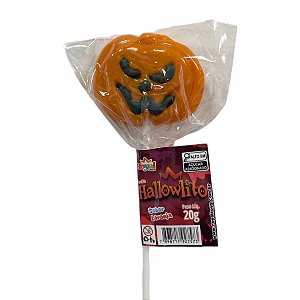 Pirulito Hallowlito Abóbora - Uva - 20g - 1 unidade - Rizzo