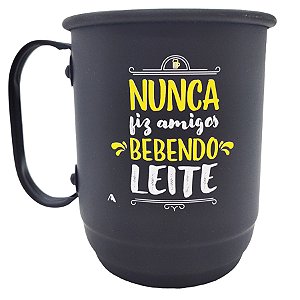 Caneca de Alumínio - Nunca Fiz Amigos - 500ml - 1 unidade - Allmix Presentes - Rizzo