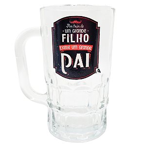 Caneca de Vidro Chopp - Grande Pai - 360ml - 1 unidade - Allmix Presentes - Rizzo